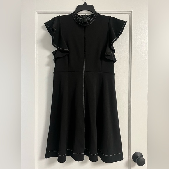 Anthropologie Maeve Deena Mini Dress - Black Size Small Petite - Picture 6 of 14